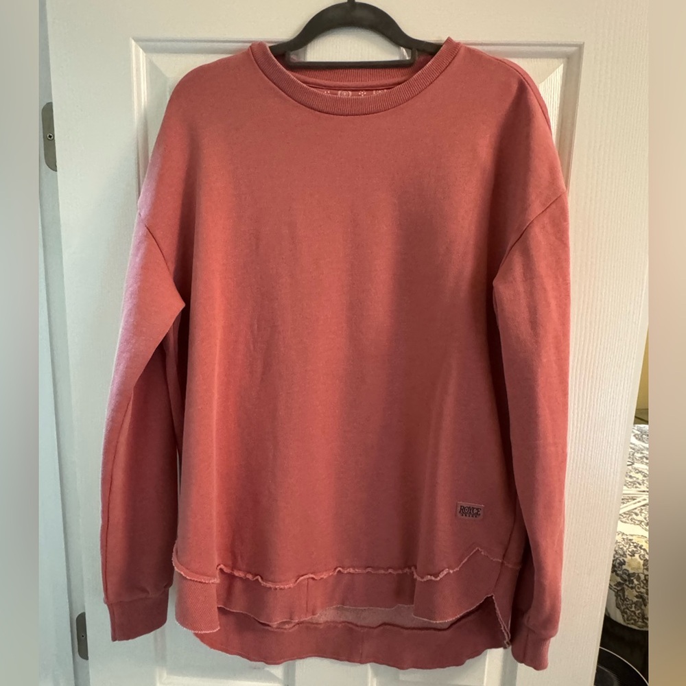 Royce Poncho Dusty Rose Crew Neck Sweatshirt. NWT